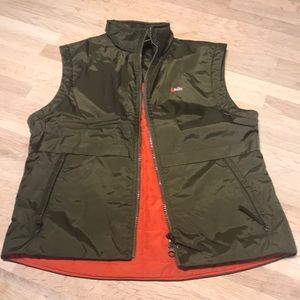 Nike lightly padded green zipper vest, size S